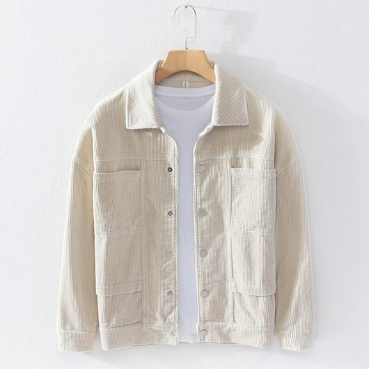 Chaqueta de Pana Gruesa Casual de Manga Larga - Image 5