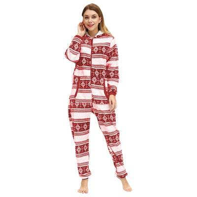 Pijama Navideño de Franela para Dama con Diseño de Venado y Copo de Nieve - Image 6