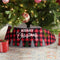Falda para Árbol de Navidad Cuadros Rojo y Negro con Bordado 48 Pulgadas