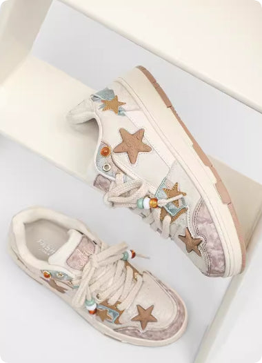 Tenis Plataforma con Patrón de Estrellas para Parejas - Image 11