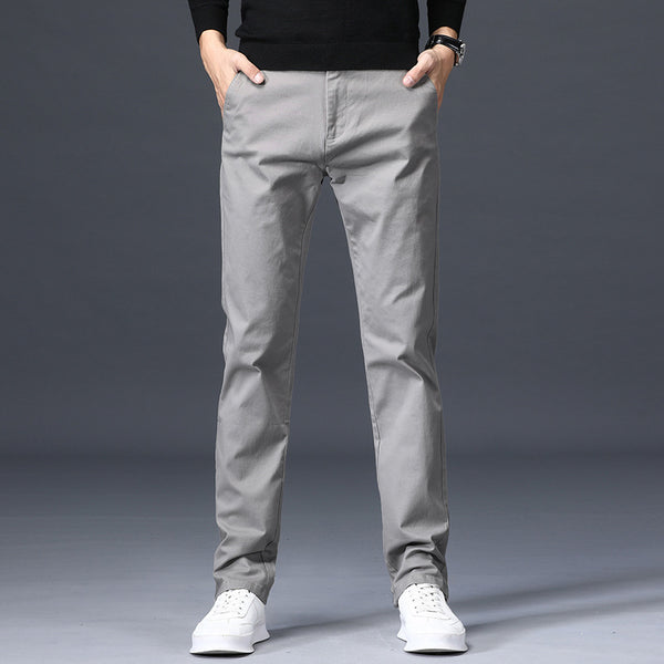 Pantalones de Vestir Coreanos Elásticos Slim Fit Premium