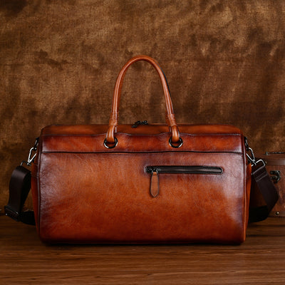 Bolsa de Cuero Premium Hecha a Mano Estilo Retro Gran Capacidad