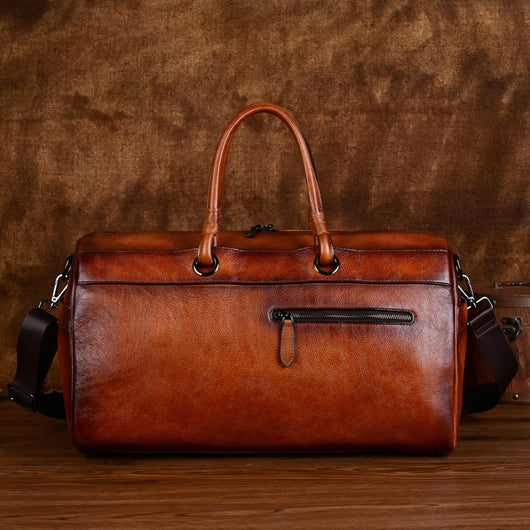 Bolsa de Cuero Premium Hecha a Mano Estilo Retro Gran Capacidad