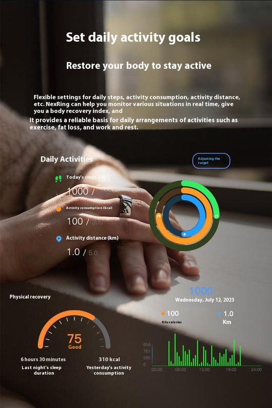 Anillo Inteligente X5 con Monitoreo ECG, Resistente al Agua para Deportes y Salud - Image 12