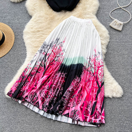 Conjunto de Dos Piezas: Blusa Plisada sin Mangas y Falda Diseño Exclusivo para Mujer - Image 29