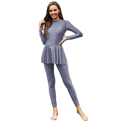 Traje de Baño Integral Modesto de Manga Larga con Protección Solar - Image 6