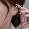 S925 Plateado Needle Four-prong Zircon Inlaid Earrings Dorado 2pcs
