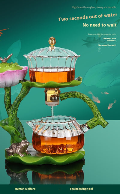 Juego de Té Kung Fu Cristal Loto Luz de Luna - Image 8