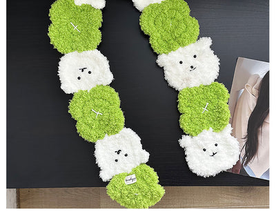 Bufanda Navideña de Mujer Tejida a Mano con Diseño de Muñeco de Nieve - Image 44
