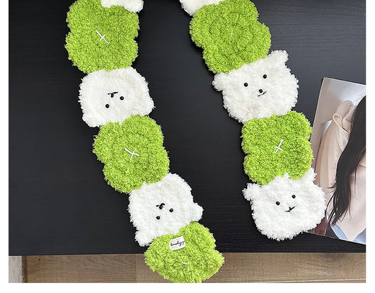 Bufanda Navideña de Mujer Tejida a Mano con Diseño de Muñeco de Nieve - Image 44