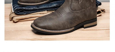 Bota Vaquera Retro Otoño Invierno - Estilo Western Clásico - Image 13