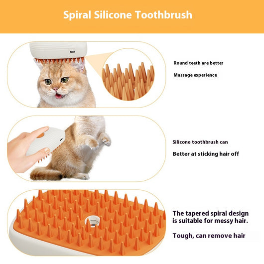Cepillo de Vapor Recargable para Mascotas con Spray y Masaje - Image 7