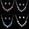 Juego de Joyas de Novia con Diamantes de Color - Aretes y Collar Personalizables