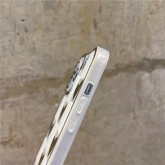 Funda Transparente para Teléfono Amor en Tablero de Ajedrez