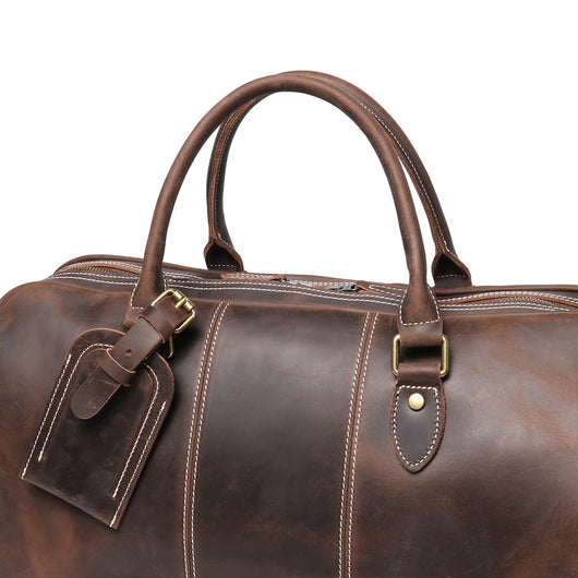 Bolsa de Viaje Portátil para Hombre en Cuero Genuino Estilo Retro - Image 56