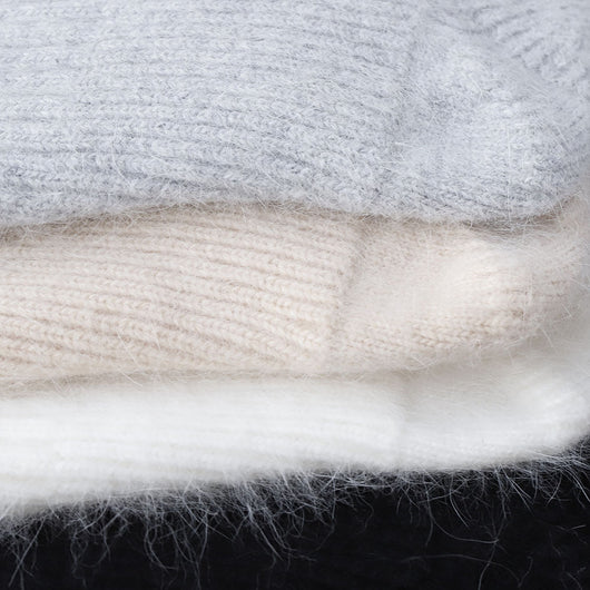 Gorro Tejido Cálido con Orejas de Gato - Pelaje de Conejo Suave - Image 3