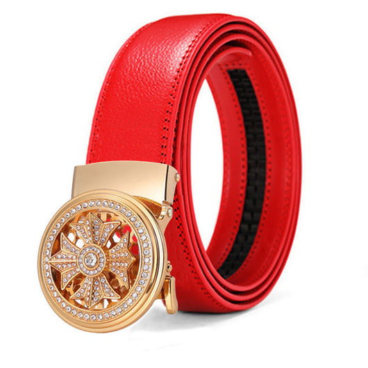 Cinturón Automático para Hombre con Hebilla Giratoria y Cristal Diamante 3.5cm - Image 9
