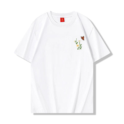 Playera Corta Estilo Chino con Mariposas de Cambio de Luz - Image 3