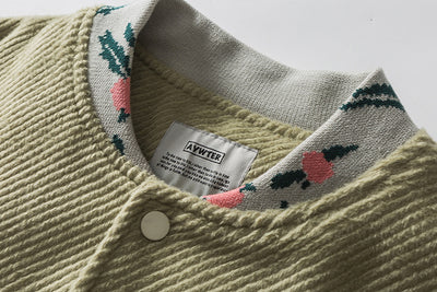 Chaqueta de Contraste con Bordado para Parejas Estudiantes - Image 8