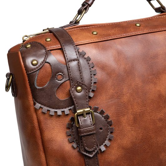 Mochila Steampunk Retro Marrón para Mujer - Estilo Vintage Outdoor - Image 4
