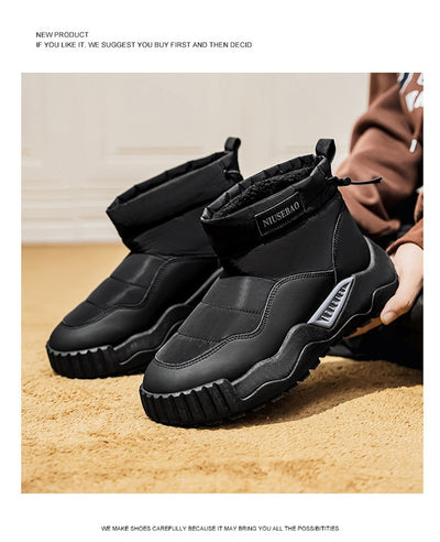 Botas Casuales de Algodón Cálidas para Hombre - Botines Estilo Mid-Top - Image 22