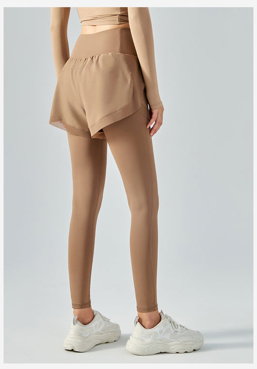 Leggins de Cintura Alta con Efecto Dos Piezas y Malla Antiexposición - Image 10