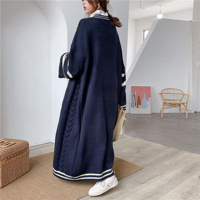 Cardigan Oversized de Punto Grueso Largo hasta la Rodilla para Mujer - Image 11