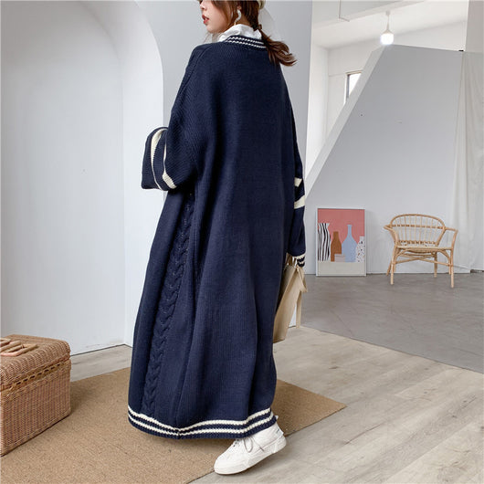 Cardigan Oversized de Punto Grueso Largo hasta la Rodilla para Mujer - Image 11