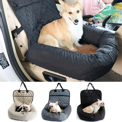 Transportín y Cama de Auto 2 en 1 para Mascotas - Colchoneta Acolchada Plegable - Image 13