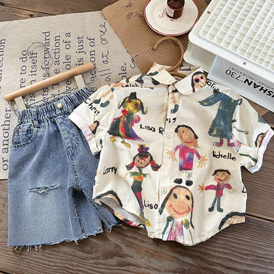 Camisa Infantil Verano Estilo Coreano - Image 4