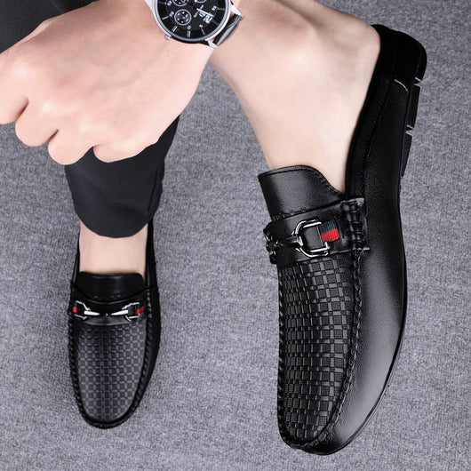 Pantuflas Hombre Cuero Casual - Mocasines Cómodos Sin Cordones - Image 17