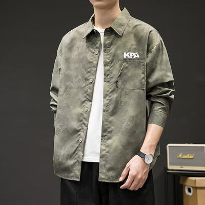 Camisa de Camuflaje Retro Estilo Japonés para Hombre - Image 10