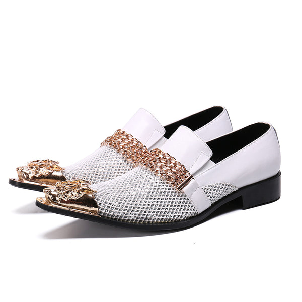 Zapatos de Vestir de Cuero con Alza Interna Estilo Británico