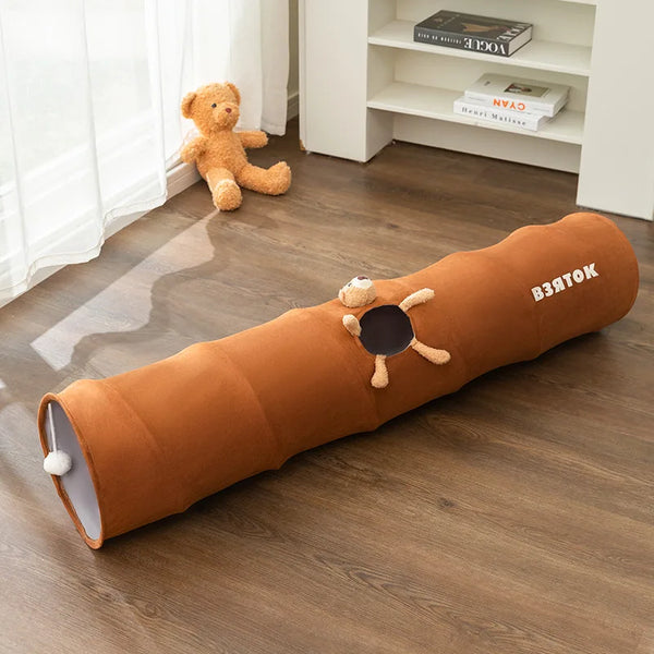Túnel Felino Plegable con Bola de Peluche - Juguete Interactivo para Gatos de Interior - Image 6