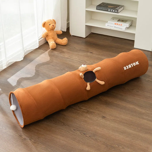 Túnel Felino Plegable con Bola de Peluche - Juguete Interactivo para Gatos de Interior - Image 6