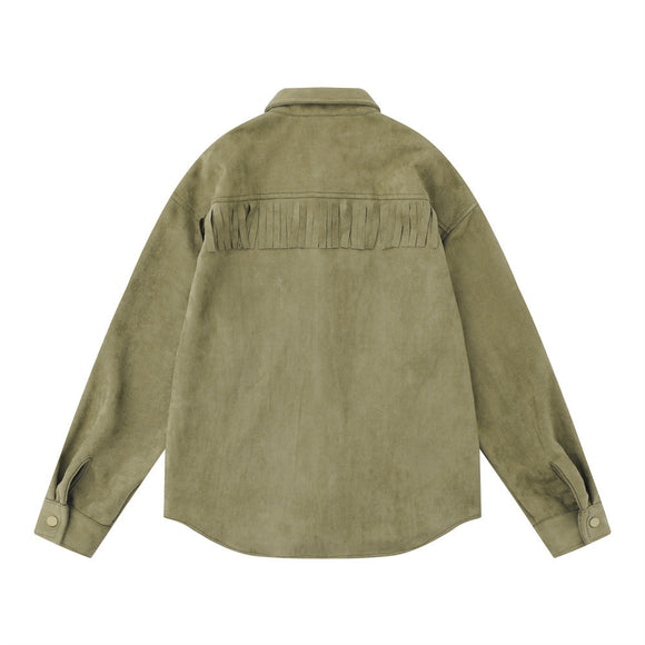 Chaqueta con Parches Bordados de Pistola - Manga Larga
