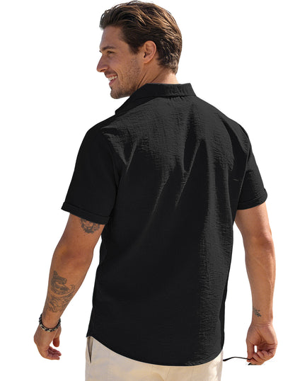 Camisa Casual de Manga Corta con Cuello Solapa - Image 33