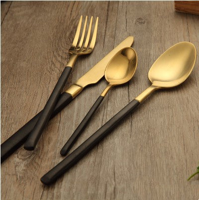 Juego de Cubiertos Elegantes para Restaurante - Cuchillo, Tenedor y Cucharas