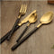 Juego de Cubiertos Elegantes para Restaurante - Cuchillo, Tenedor y Cucharas