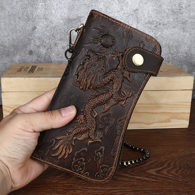 Cartera de Cuero Vintage Crazy Horse para Hombre con Grabado - Image 14