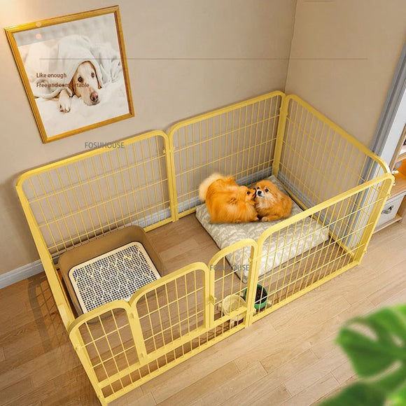 Modern Iron Pet Gate for Small and Medium Dogs - Indoor Isolation Door