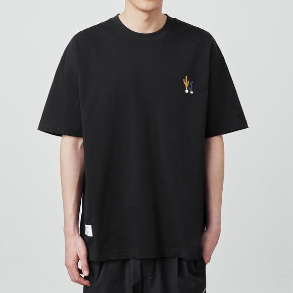 Playera Holgada para Hombre con Estampado Cartoon 230g