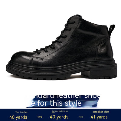 Botas de Trabajo en Cuero Genuino para Hombre - Otoño Invierno con Suela Reforzada - Image 9