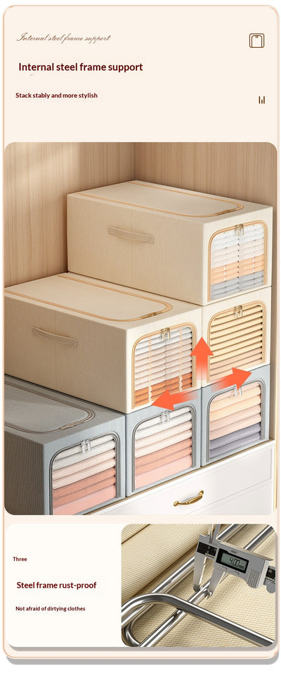 Caja Organizadora de Algodón y Lino con Diseño de Ranuras Estrechas - Image 13