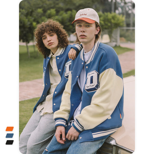 Chaqueta Retro de Béisbol Unisex con Bordado de Letras - Image 6