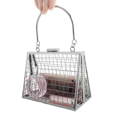 Bolso de Noche Metálico Calado Elegante para Mujer - Image 10