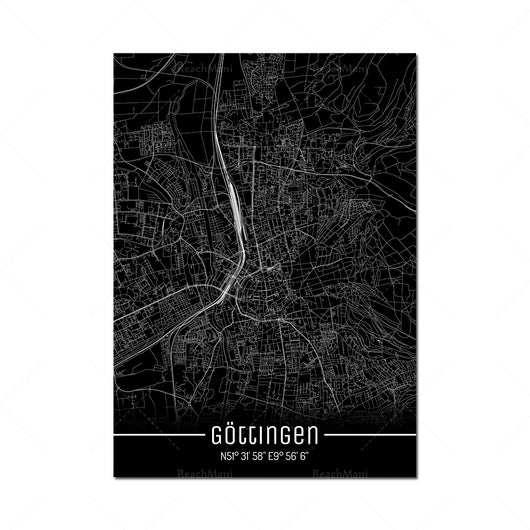 Cuadro Decorativo Mapa Líneas Negras - Lienzo Moderno para Pared - Image 18