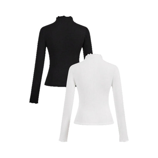 Blusa Ajustada de Punto con Volantes - Image 4