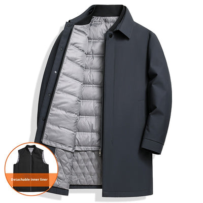 Chaqueta de Plumas de Pato Blanca para Hombre - Estilo Casual Ejecutivo - Image 4