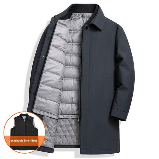 Chaqueta de Plumas de Pato Blanca para Hombre - Estilo Casual Ejecutivo - Image 4